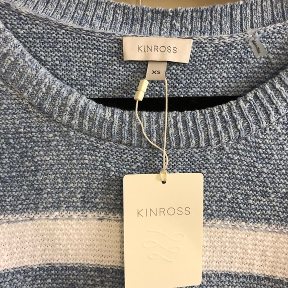 KINROSS Stripe Boatneck Sweater 100% Cotton - Picture 6 of 6